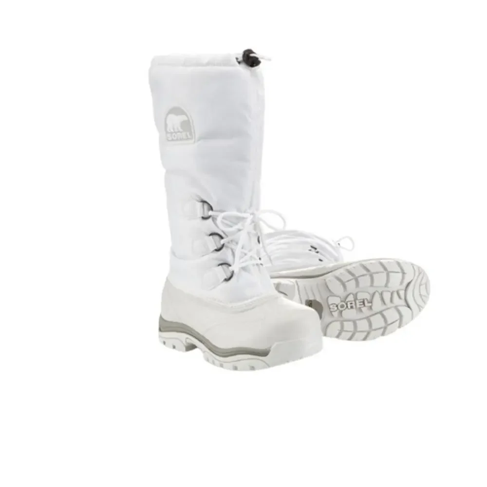 SOREL Snowlion Insulated Knee High Winter Boots Sz 9 White Cozy Stylish Durable